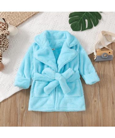Soft Flannel Jelly Baby Bathrobe for Toddlers | Blue Nightwear & Pajamas for Boys & Girls (3-4 Years) - Buy Online on GoSupps.com