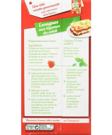 Panzani Sauce Tomate Ail et Oignon 500 g - Buy Online on GoSupps.com