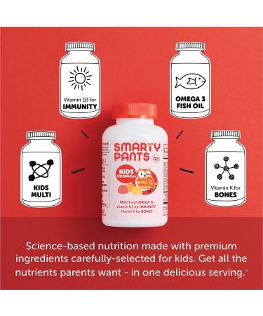 SmartyPants Kids Daily Gummy Vitamins - Gluten Free Multivitamin & Omega 3 (90 Count) - Buy Online on GoSupps.com