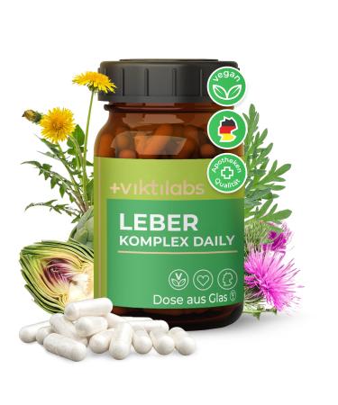 Victilabs Leber Complex Daily - vegan |With distula distula artichoke dandelion cholin |Laboratory test |Without additives - 3x 120 capsules |Mary thistle capsule highly dose (3x doses)