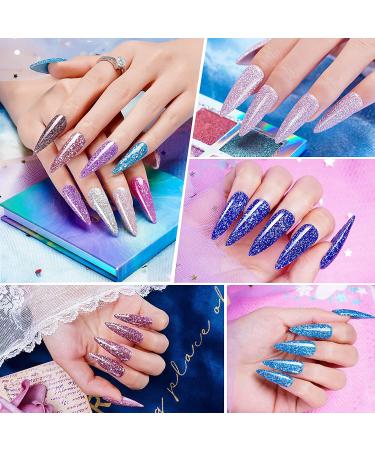 Dip Powder Nail Kit - 8 Glitter Colors Starter Set for French Nails Art Manicure - Buy Online on GoSupps.com