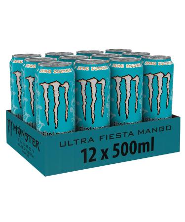 Monster Energy Ultra Fiesta 12x500ml - Zero Sugar Zero Calorie Classic Energy Taste - Buy Online on GoSupps.com