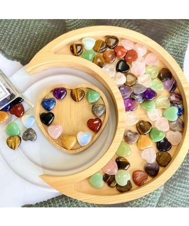 XIANNVXI 10 PC Labradorite Heart Stones Set | Healing Crystal Gemstones | Polished Natural Lucky Stones for Love - Buy Online on GoSupps.com