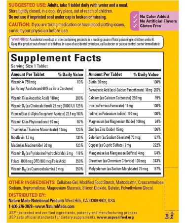 Nature Made Women's Multivitamin Tablets - 300 Count for Daily Nutritional Support - Buy Online on GoSupps.com