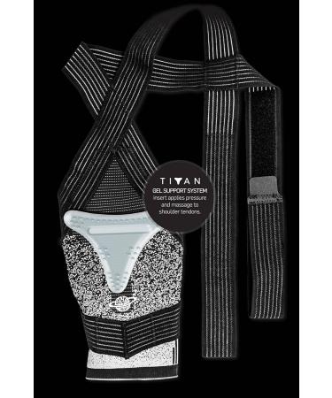 Space Brace - Titan Gel Shoulder Brace with BreathSaver Smart Strap System | Optimal Support Stability & Circulation - Large & Medium Sizes Available - Buy Online on GoSupps.com