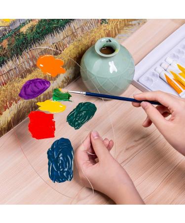 3pcs Clear Acrylic Paint Palette Set for Adults & Kids | Non-Stick Oil Paint Plate with Protective Kraft | Ideal for DIY Craft Art Projects - Buy Online on GoSupps.com