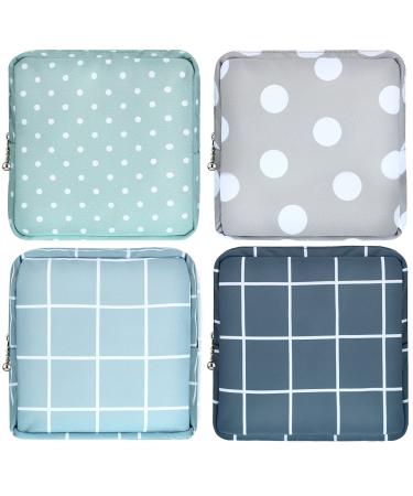 4 Pieces Sanitary Napkin Storage Bag Menstrual Pad Bag Nursing Pad Holder Portable Menstrual Period Sanitary Pouch Zipper Tampons Collect Bags for Teen Girls Women Ladies Back to School (Basic Style) - Buy Online on GoSupps.com