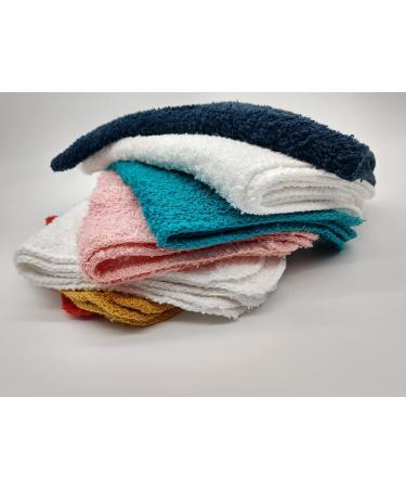 Mainstays 18 Pack Assorted Bright Cotton Terry Washcloths Rags - Thin & Absorbent - Buy Online on GoSupps.com