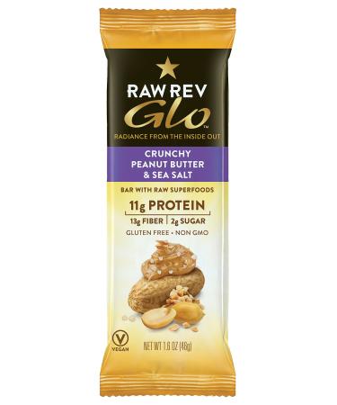 Raw Rev Glo Crunchy Peanut Butter & Sea Salt 12 Bars 1.6 oz (46 g)
