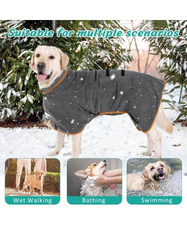 Leapbeast Dogsbadema Microfleece Bath Towel - Quick-Drying Absorbent Adjustable Straps (XS Gray) | Best for Pets - Buy Online on GoSupps.com