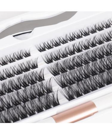 DIY Individual Cluster Lashes Extension Kit - 120 Lash Clusters with Tweezers and Bond - C/D Curl 10-16mm - OP27 - Buy Online on GoSupps.com
