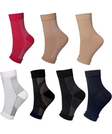4 Pack Arch Support Plantar Socks for Men and Women Compression Socks for Feet Heel Relief Orthotics Compression Socks - Buy Online on GoSupps.com