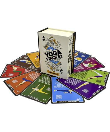 Stack 52 Yoga Exercise Cards: Designed by Certified Yoga Instructor. Video Instructions Included. Beginner to Advanced Poses and Asana Workout Games. Improve Fitness and Flexibility. Mega Pack