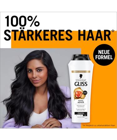 Gliss Total Repair Shampoo (250 ml) Hair Shampoo with Liquid Keratin & Flower Nectar Care Shampoo for Dry and Damaged Hair Reduces Hair Breakage - Buy Online on GoSupps.com
