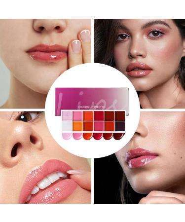 Palettes De Maquillage - Palettes Fard Paupi res | Kit Hydratant Imperm able Teintes Vibrantes Pigment es 12 Couleurs Brillant L vres Pour Femmes - Buy Online on GoSupps.com