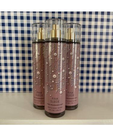 3 PINK SUEDE FINE FRAGRANCE MIST BATH BODY SPRAY 8 FL OZ
