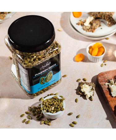 Pumpkin Seeds Pepitas Roasted Unsalted - 32 oz Reusable Container | Healthy Snack for Vegan Keto Diet | Hand-Picked, Kosher Certified, 100% Natural | Great for Baking - Buy Online on GoSupps.com