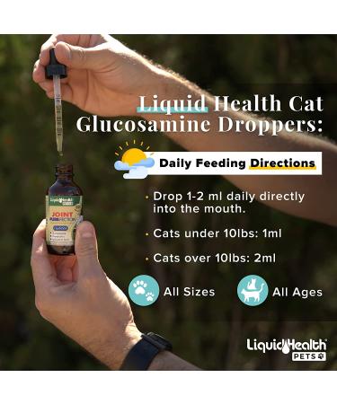 LIQUIDHEALTH 2.3 Oz Liquid Cat Glucosamine Joint Support - Hip & Joint Relief for Senior Cats & Kittens - Buy Online on GoSupps.com