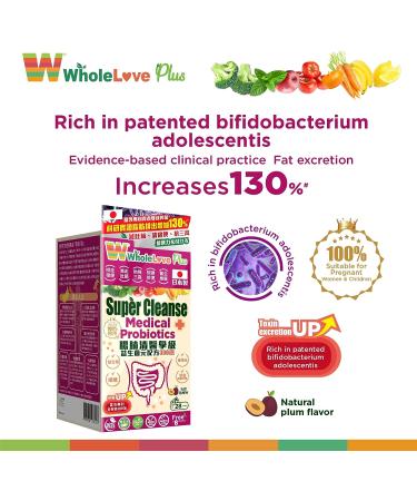 NOTO WholeLovePlus Super Cleanse Probiotics - Daily Probiotic Supplement for Women & Men with Prebiotics & 28 Sachets - Buy Online on GoSupps.com