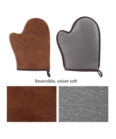 Vomeko 4Piece Self Tanning Mitt Applicator Set With Mini Gloves Exfoliating Mitt Back Applicator Tan Glove - Buy Online on GoSupps.com