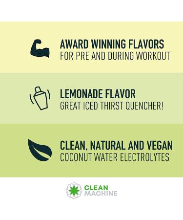 Clean BCAA Lemonade - Vegan Amino Supplement with Natural BCAAs & Coconut Water Electrolytes - 222g - Buy Online on GoSupps.com