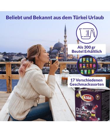 Koza Black Mulberry Instant Beverage Powder Sticks - 50 Pack | Hot & Cold Drink Mix | Turkish Tea & Iced Tea Powder - Buy Online on GoSupps.com