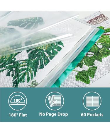OPOUNT 60 Pocket A3 Diamond Painting Storage Book - Organize & Protect Your Diamond Painting Kits - Green (16.5x11.9 inch) - Buy Online on GoSupps.com