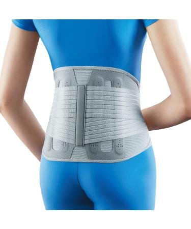 OPPO 2366 Lumbar Support High Back Brace with Flexible Stays - for Men And Women Lower Back Pain Sciatica Scoliosis Herniated Disc (Gray XX-Large)
