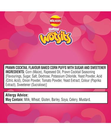 Walkers Wotsits Prawn Cocktail Snacks Crisps 6X13.5g - Buy Online on GoSupps.com