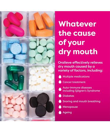 Oralieve Moisturising Dry Mouth Relief Spray (1 x 50ml), Dry Mouth Relief for Sore, Sensitive Mouths. Hydrating Dry Mouth Spray with Xylitol to Protect Teeth - Genuine Oralieve Dry Mouth Relief Spray - Buy Online on GoSupps.com