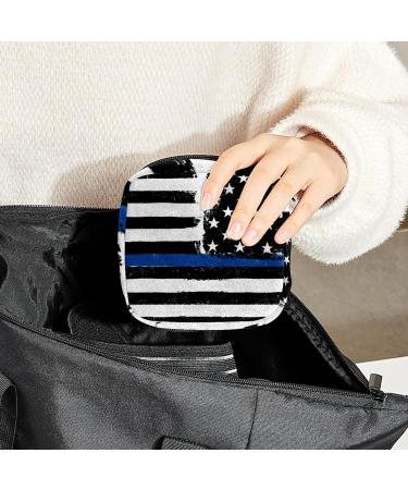 Period Bag Sanitary Napkin Storage Pouch | America Flag Blue | Travel Makeup Bag - Buy Online on GoSupps.com