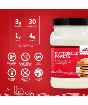 Hoosier Hill Farm Buttermilk Powder - 1 Pound Pack - Buy Online on GoSupps.com