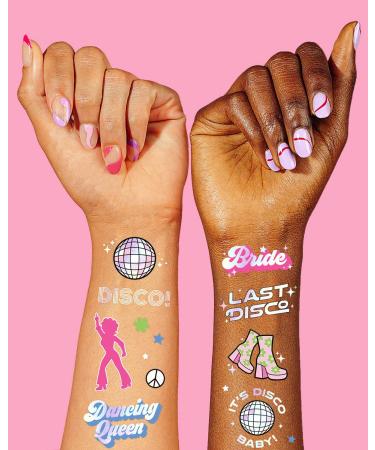 XO Fetti Last Disco Temporary Tattoos - 42 Glitter Styles | Bachelorette Party Decor & Bridal Shower Supplies - Buy Online on GoSupps.com