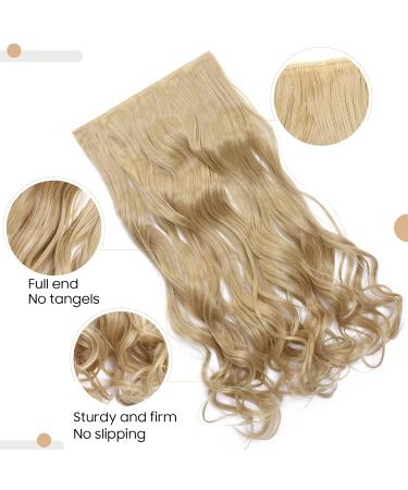 S-noilite Clip in Hair Extensions 24 Inch - Curly Wavy 5 Clip Hairpiece - Honey Blonde/Ash Blonde Mix - Buy Online on GoSupps.com
