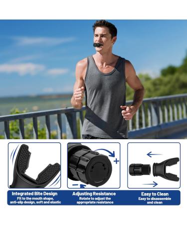 Portable Silicone Breathe Trainer - Adjustable Oxy-Fit Exercise Device for Strength & Endurance - Easy to Clean | International Shipping - Buy Online on GoSupps.com