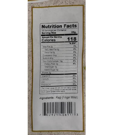 Dharti Ragi (Finger Millet) Flour - 400g | Premium Quality - Buy Online on GoSupps.com
