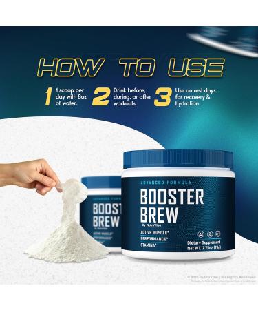 NutraVibe (3 Pack) Booster Brew Powder - BoosterBrew Energy & Stamina Powder Formula Premium Performance Drink Mix Focus & Drive Support Easy-to-Mix and Great Tasting (90 Servings) - Buy Online on GoSupps.com