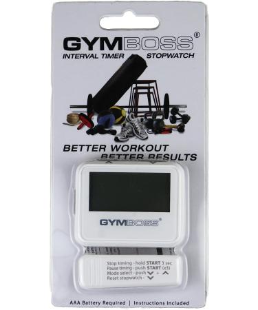Gymboss Interval Timer & Stopwatch - White/Gray Gloss | Track Your Workouts Efficiently - Buy Online on GoSupps.com