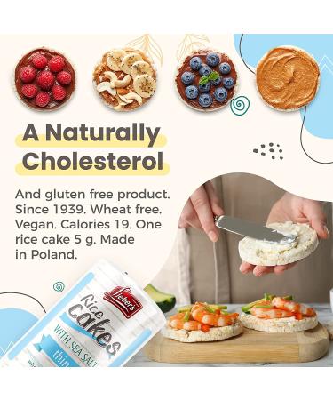 Lieber's Thin Rice Cakes 6 Pack - Kosher Certified, Dairy Free, Wheat Free, Gluten Free, Vegan Options - Sea Salt Flavor - Buy Online on GoSupps.com