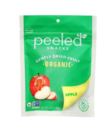 Peeled Snacks Organic Dried Fruit, Apple, 2.8 oz.  Healthy, Vegan Snacks for On-the-Go, Lunch and More