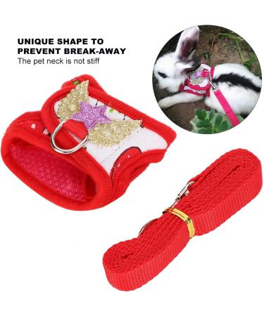 Fdit Small Animals Harness and Leash Set Soft Harness with Lead for Rabbits Bunny Rabbits Adjustable Harness (S) - Buy Online on GoSupps.com