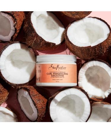 Shea Moisture Coconut & Hibiscus Curl Enhancer no silicones or sulphates smoothie for thick curly hair 326 ml 326 ml (Pack of 1) - Buy Online on GoSupps.com