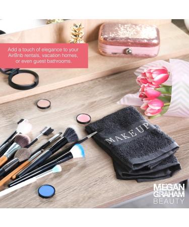 Luxury Little Black Towel Makeup Remover Cloth - Pack of 4 | Gentle Face Wash | Eye Liner & Mascara Removal | Foundation Eraser | Bleach Resistant & Soft - Buy Online on GoSupps.com