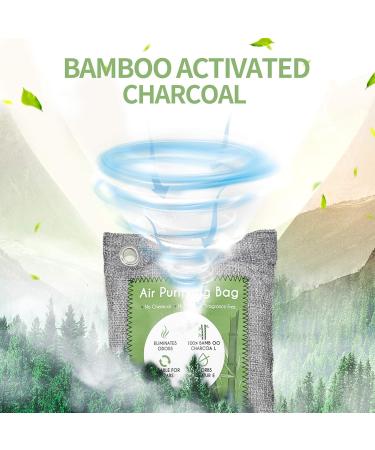 Bamboo Charcoal Air Purification Bags - Activated Carbon Odor Absorbers for Home Car & Pets | Odor Eliminator (8 x 100g - Buy Online on GoSupps.com