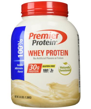 Premier Protein 30g High Protein Powder Vanilla Milkshake 3 lbs.