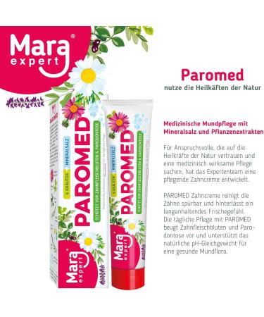 PAROMED Toothpaste with 6 Herbs & Mineral Salt | Protects Against Bleeding Gums & Periodontitis - MARA EXPERT - Buy Online on GoSupps.com