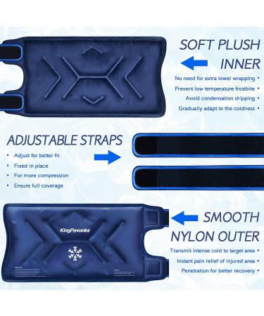 XXL Knee Ice Pack for Pain Relief & Swelling After Surgery - Reusable Gel Wrap for Knee Injuries - Large Size for Sports Injuries - Blue - Buy Online on GoSupps.com