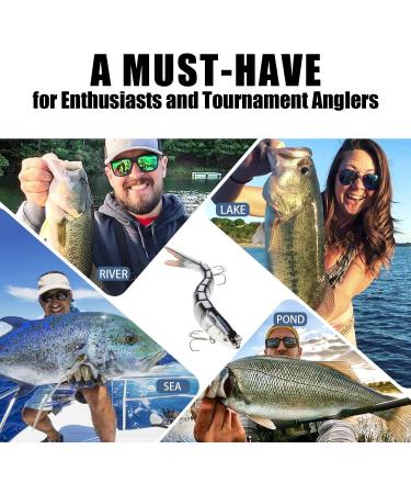 CAM2 Kaumer Kader Multi-Articulated Wobbler - Premium Pike & Bass Fishing Swimbait Red Yellow Rubber with Double Hooks for Predatory Fish - Buy Online on GoSupps.com