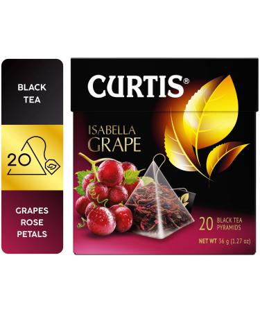 CURTIS TEA ISABELLA GRAPE TH NOIR DE CEYLAN M LANG DES RAISINS ET DES P TALES DE FLEURS 20 PYRAMIDES MAILLE INDIVIDUELLE