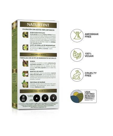 Natureint Biobased Hair Color 1N Ebony Black - Ammonia-Free Natural Ingredients 170ml | Eco-Friendly | 1 Pack - Buy Online on GoSupps.com